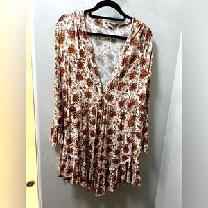 Free People Long Sleeve Flowy Dress